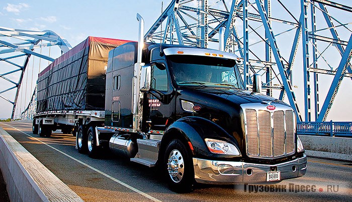 Новый флагман Peterbilt 579 отличается особой формой радиатора