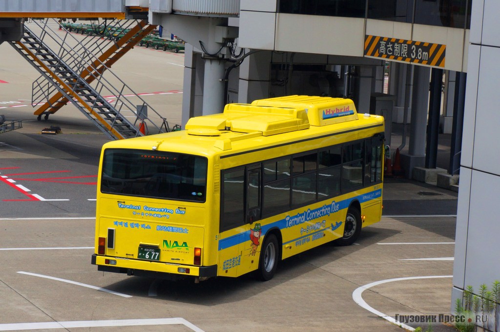 Длясообщения служат обычные городские автобусы, правда с гибридным двигателем