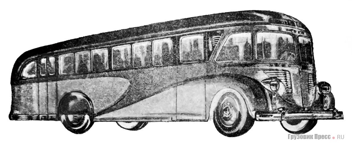 Автобус ЗИС-17. Эскиз 1939 г.