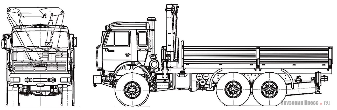 «Чайка-Сервис 2784LW» с КМУ «Чайка-Amco Veba 111 2s» <br/>на шасси КАМАЗ-43118-46