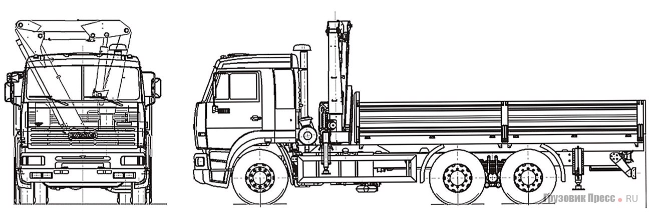 «Чайка-Сервис 2784LV» с КМУ «Чайка-Amco Veba 115 3s» <br/>на шасси КАМАЗ-65117