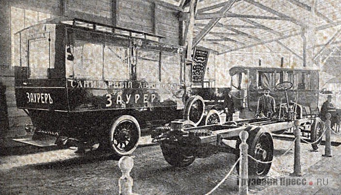 Санитарный автомобиль Saurer, 30 л.с., СПб, 1913 г.