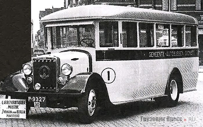 Автобус Minerva с кузовом Moderne и двигателем Kromhout 3-LW. Маастрихт, 1936 г.