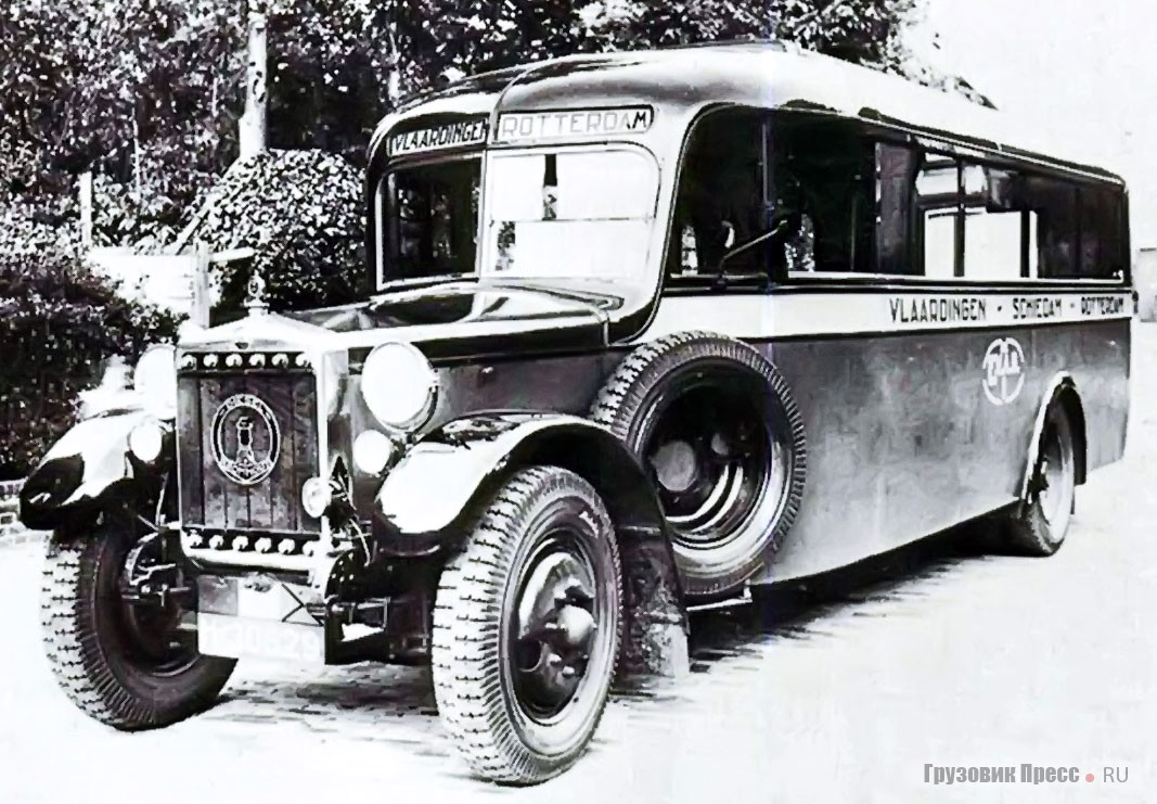 Автобус Minerva с кузовом Den Oudsten & Domburg и дизелем Kromhout. <br/>Роттердам, 1938 г.