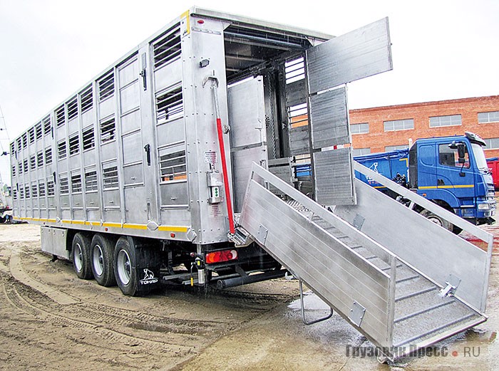 «Тонар-9827» для  перевозки свиней и овец в три яруса