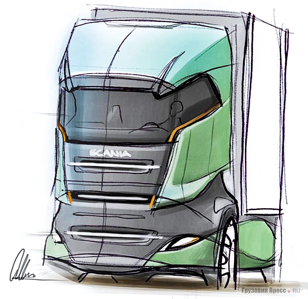 Так дизайнер Алан МкДональд представляет себе Scania ближайшего будущего