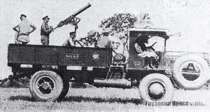Coleman 4 (T1 Prime Mover) в качестве тягача зенитных орудий. 1927 г.