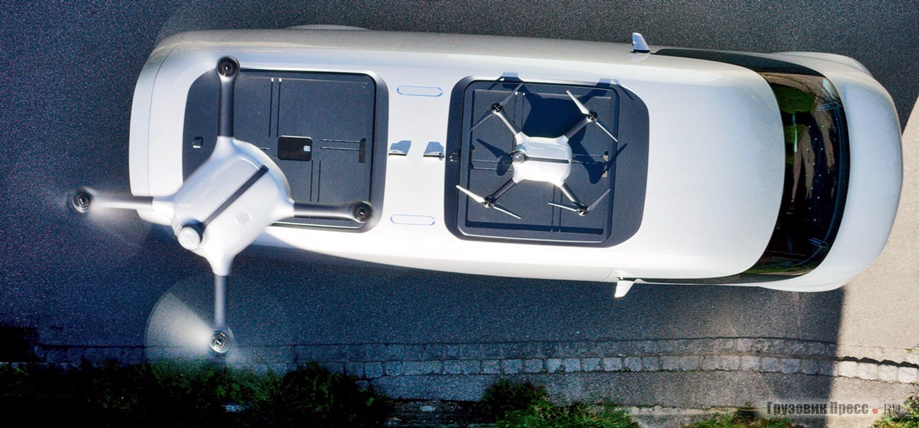Крыша фургона – теперь посадочная площадка для дронов