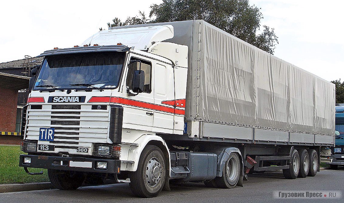 Scania R113 MA 4x2 (1987–1996). Аналогичные тягачи были отправлены в СССР в 1990 г.