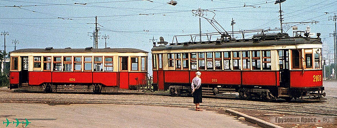 Вагон КМ с прицепом КП. 1926 г.