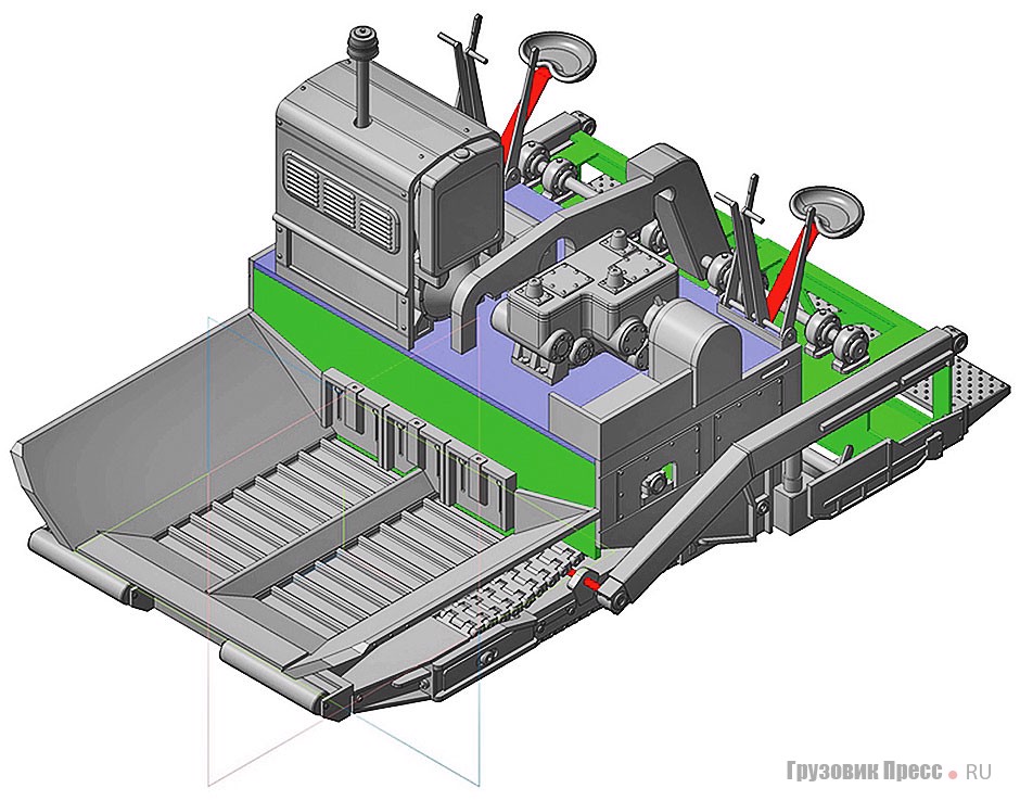 3D-модель асфальтоукладчика Д-150А, который вот-вот увидит свет