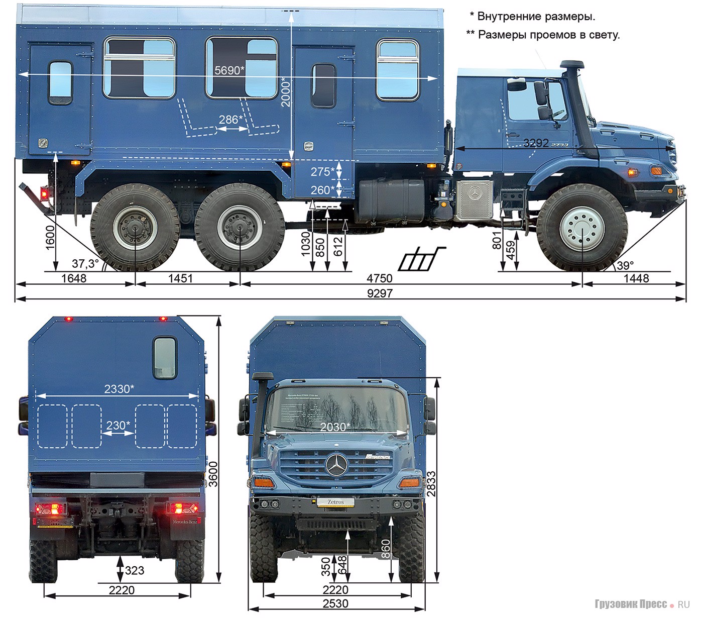 MB Zetros 2733A с надстройкой АМЗ
