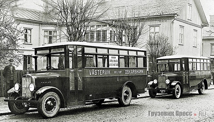 Автобусы Scania-Vabis 8406 с кузовами производства Arvika Vagnfabrik, 1928 г.