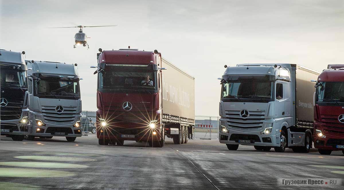 Премьера нового Mercedes-Benz Actros в международном аэропорту Ганновера Flughafen Hannover-Langenhagen (HAJ) в ангаре №1