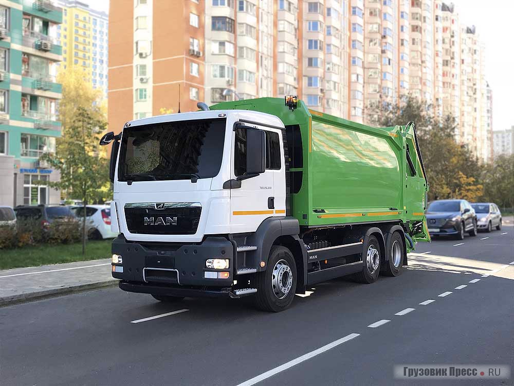 MAN TGS 26.320 6х2/4 с кузовом GeesinkNorba N3 20H25 