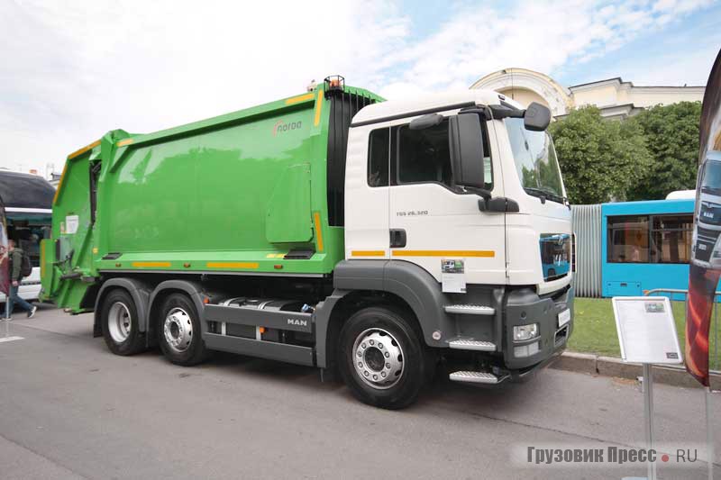 MAN TGS 26.320 6х2/4 с кузовом GeesinkNorba N3 20H25 