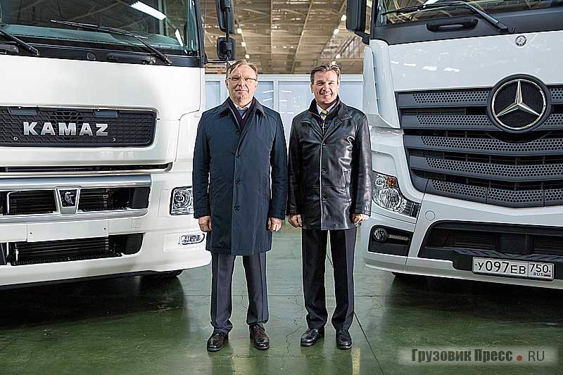 Генеральный  директор  ПАО «КАМАЗ» Сергей Когогин и Вольфганг  Бернхард – член правления  «Даймлер АГ», ответственный за грузовики и автобусы