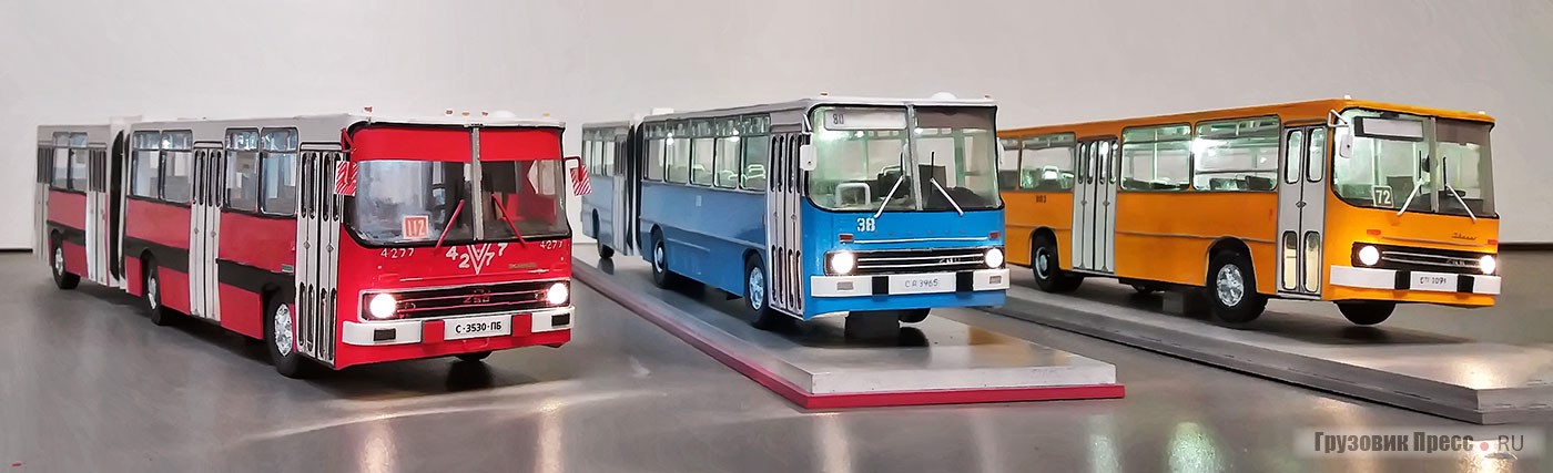 Венгерские городские автобусы Ikarus 280.01, Ikarus 280.10 и Ikarus 266.02