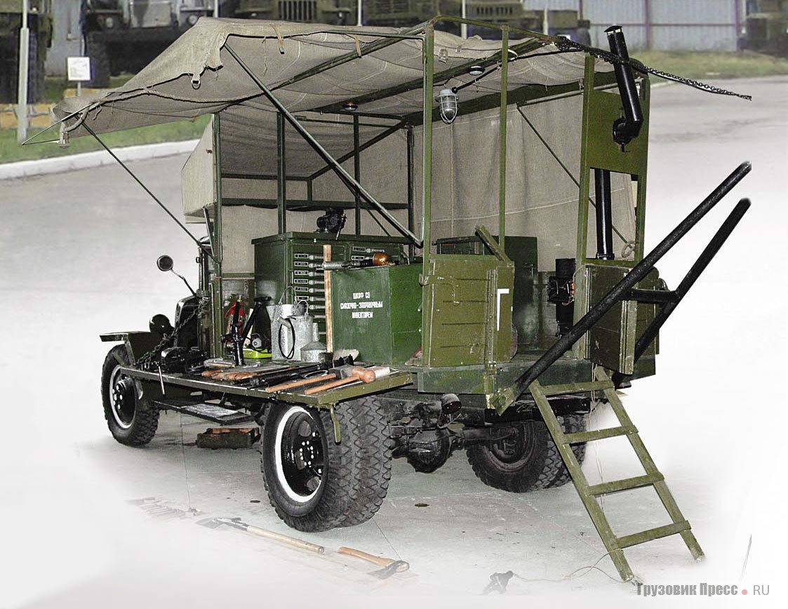 Ремонтная передвижная мастерская типа А (летучка ПМ-3) на шасси ГАЗ-ММ упрощенного военного образца