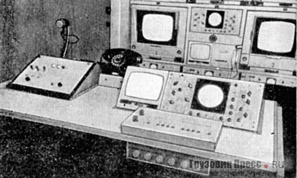 Пульт видеоинженера и видеорежиссера в станции ПТС-ЦТ